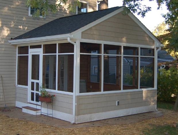 Covered porch and outdoor living space built by Wall to Wall Construction in Ellicott City, MD