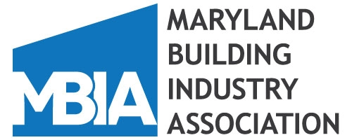 Logo of the Maryland Building Industry Association featuring blue and gray colors, symbolizing construction and community.